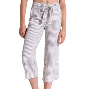 Rag Poets Vail Cropped Tie Waist Pants in Mood Indigo, Size 27